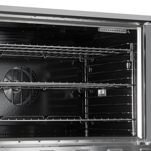 Koolmore 38 in. Full Size Double Commercial Natural Gas Convection Oven 108,000 BTU Total with Stacking Kit - KM-DCCO54-NG