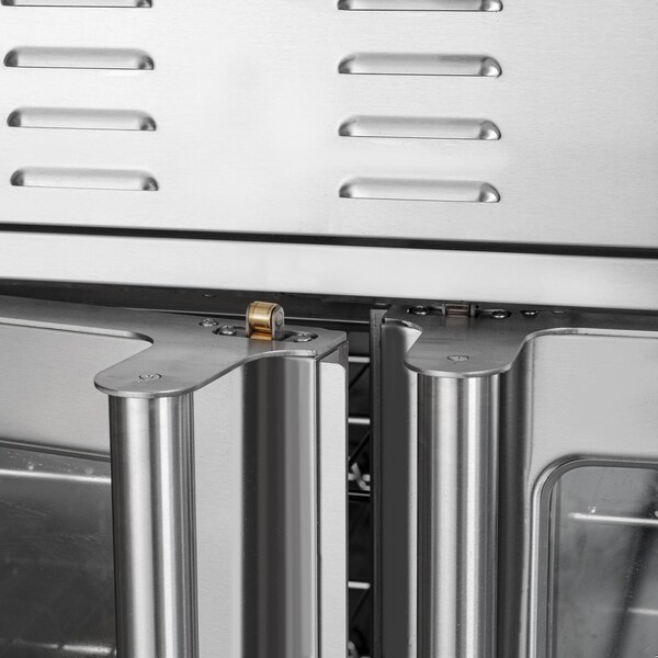 Koolmore 38 in. Full Size Double Commercial LP Convection Oven 108000 BTU Total w/ Stacking Kit and Casters - KM-DCCO54-LPC