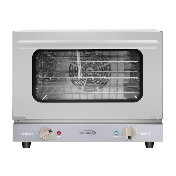 Koolmore 19 in. Countertop Convection Oven for Quarter-Size Pans with 3 Racks 1440W of Power Stainless-Steel - KM-CTCO-08