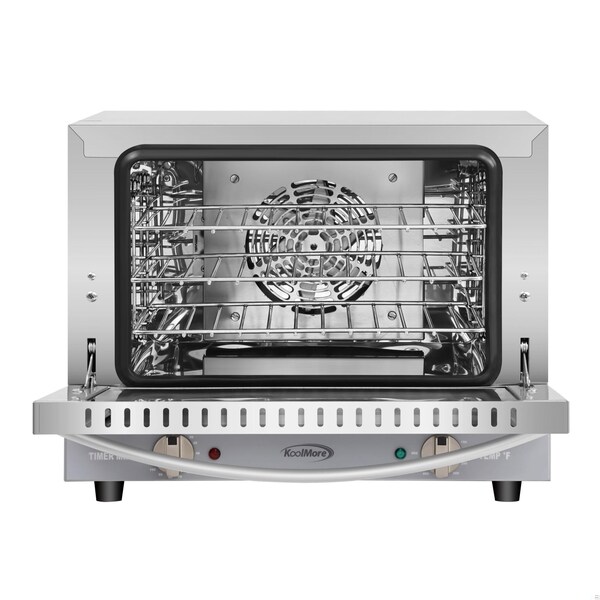Koolmore 19 in. Countertop Convection Oven for Quarter-Size Pans with 3 Racks 1440W of Power Stainless-Steel - KM-CTCO-08