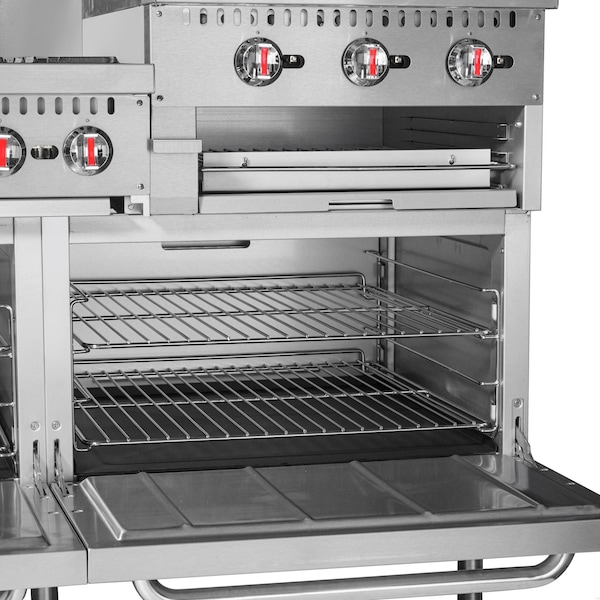 Koolmore 60 in. Commercial LP Range with 24 in. Griddle and Broiler in Stainless-Steel - KM-CRGB60-LP