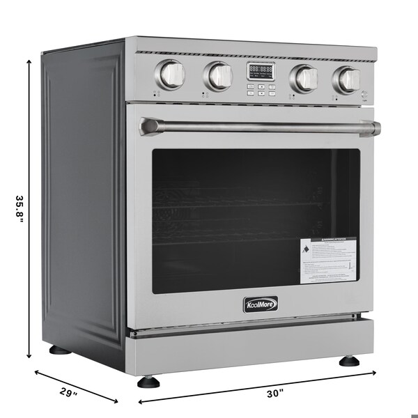 Koolmore 30 in. Professional Electric Range with 14900W of Power, 240V in Stainless-Steel KM-EPR-30AP-SS - KM-EPR-30AP-SS