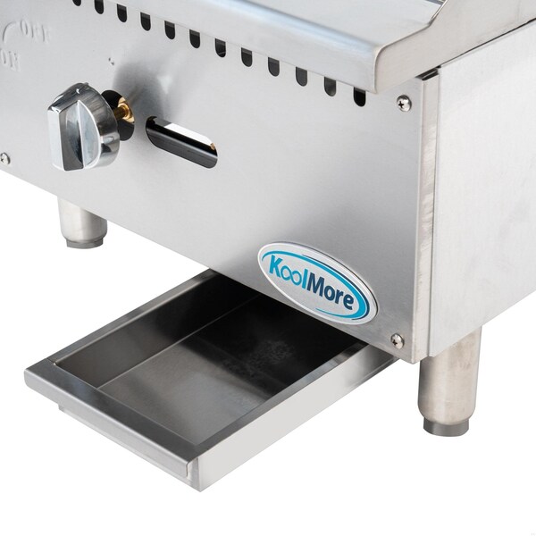 Koolmore 18 in. Natural Gas 1-Burner Griddle with 30,000 BTU in Stainless-Steel KM-GG1-18M - KM-GG1-18M