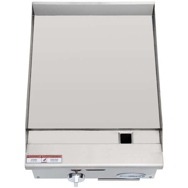 Koolmore 18 in. Natural Gas 1-Burner Griddle with 30,000 BTU in Stainless-Steel KM-GG1-18M - KM-GG1-18M