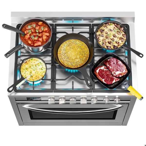 Koolmore 36 Inch Professional Dual Fuel range Stainless Steel with Legs - KM-FR36DF-SS