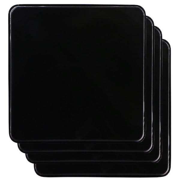 Reston Lloyd Gas Tin Burner Cover Set 4 Black, 4PK - G-105-B