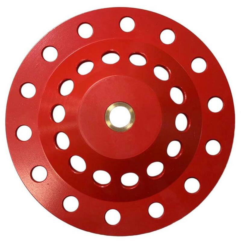 Rueda de rectificado de diamante agresiva de alto rendimiento de 7 pulgadas, 20/25 de grano, segmento S, 7/8 pulgadas 5/8 pulgadas, eje no roscado - ZWP0700A7_THD