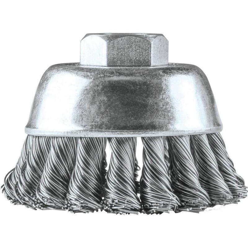 Brocha de copa de alambre de nudos de acero inoxidable Makita M10 x 1.25 in. x 2-3/4 in. - A-98457