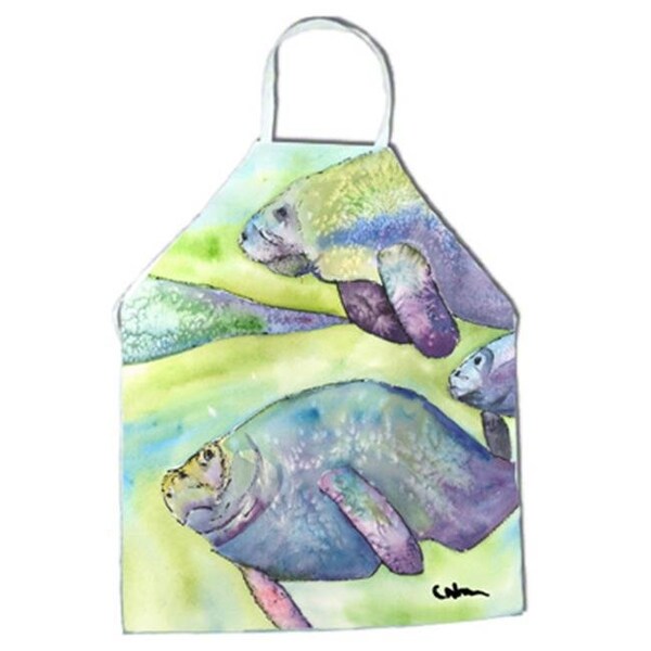Carolines Treasures Carolines Treasures 8544APRON Manatee Apron - 27 x 31 in. - 8544APRON