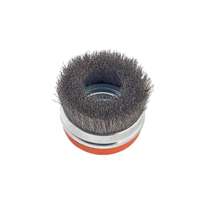
Cepillo de copa con alambres rizados y anillo para árbol de 5/8 -11 pulgadas - 13D324 de WALTER SURFACE TECHNOLOGIES