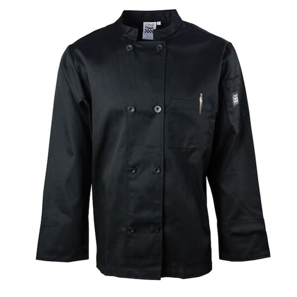 Chef Revival Basic Long Sleeve Jacket w/Pocket - Black - 3X - J071BK-3X