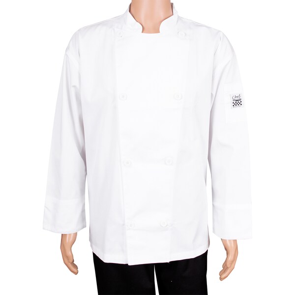 Chef Revival Knife & Steel Traditional Crew Jacket Long Sleeve - White - J002-3X