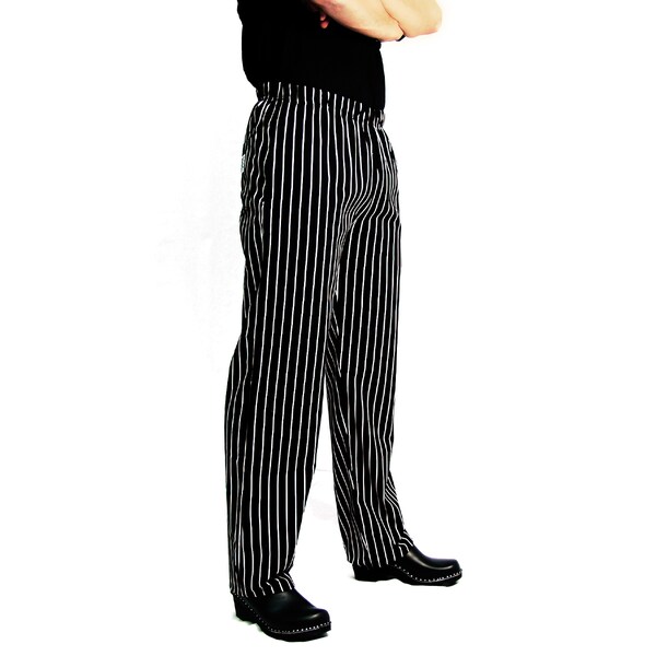 Chef Revival EZ-Fit  Chef's pants Black/White Pinstripe - 2X - P040WS-2X