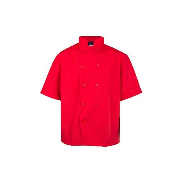 Allpoints Kng Sm Lw Chef Coat Red Short Sleeve - 2578REDS