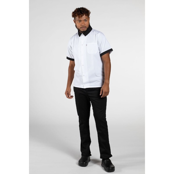Uncommon Threads Utility Shirt Wht W/Blk Trim XL - 0955-4505