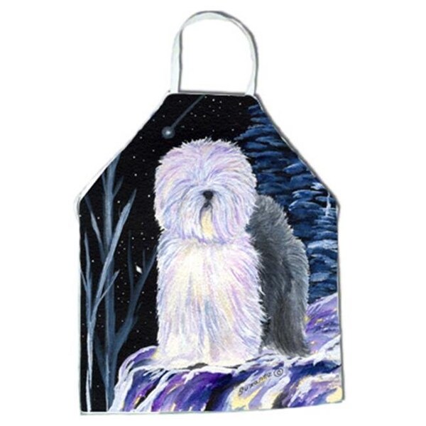 Carolines Treasures Carolines Treasures SS8406APRON Starry Night Old English Sheepdog Apron - 27 x 31 in. - SS8406APRON