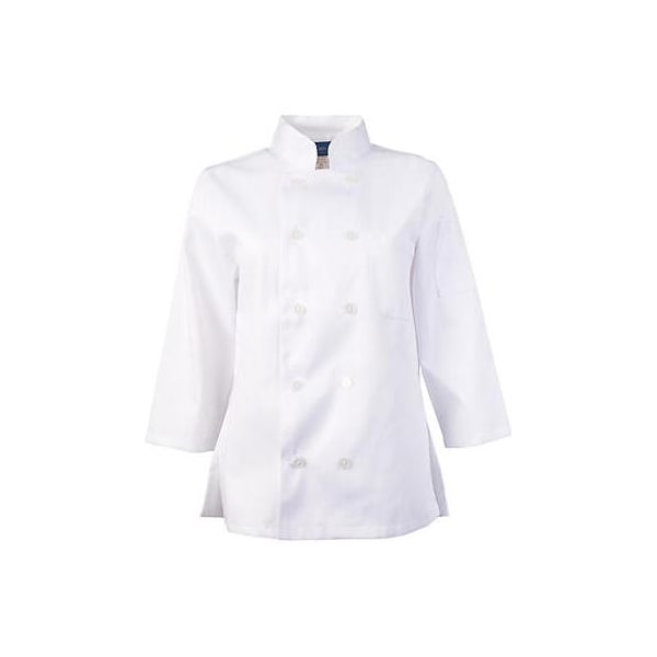 Kng Large Women's White 3/4 Sleeve Chef Coat - 1871L