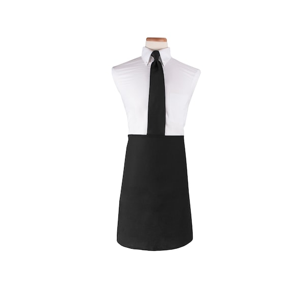 Ritz Chef's Line4-Way Reversible Apron 32" wide waist + 35" strings 21.5" (when folded) Black - CL4WABK-1
