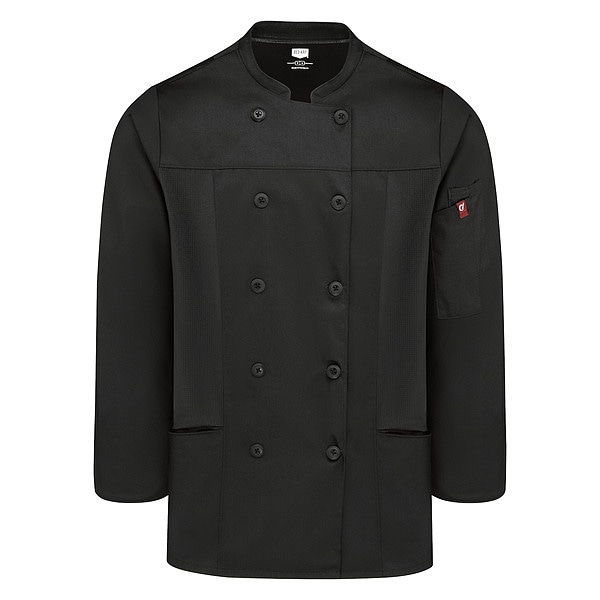 Red Kap Chef Coat, XS, Black - 053WBK RG XS