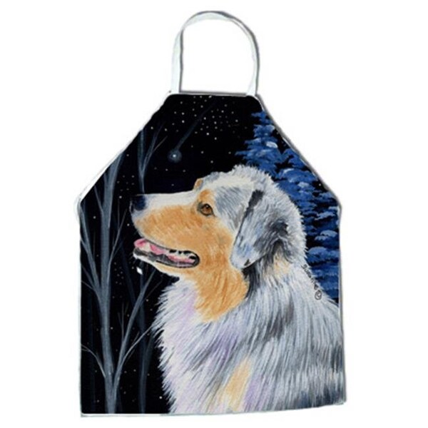 Carolines Treasures Carolines Treasures SS8382APRON Starry Night Australian Shepherd Apron - 27 x 31 in. - SS8382APRON