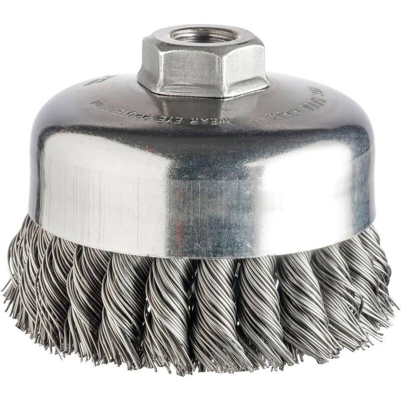 Rueda de acabado anudada de acero al carbono de 4 pulgadas de Hilti (paquete de 2 piezas) - 53733