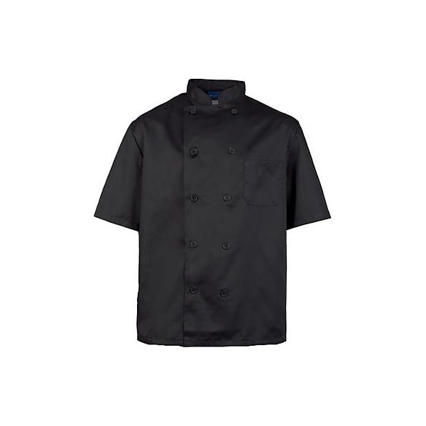 Kng 2XL Men's Black Short Sleeve Chef Coat - 10532XL