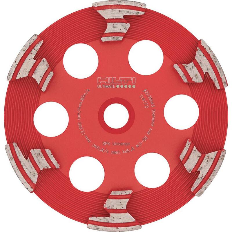 Hilti 5 pulgadas x 5/8-11 pulgadas Arbor roscado SPX Diamond Cup Wheel para amoladoras angulares - 2238543
