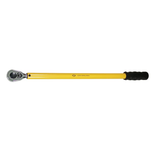 American Forge & Foundry 1/2 in Drive Torque Wrench, Preset, 65 ft./lbs 88 Nm, Yellow - 42065