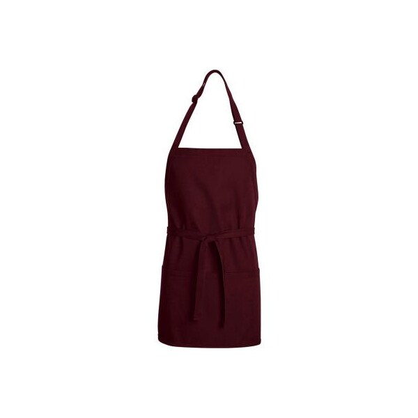Vf Imagewear Chef Designs, Premium Short Bib Apron, Burgundy, 28" x 24" - TT32BR2824