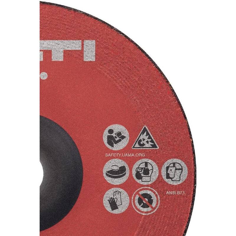 Rueda de molienda cerámica definitiva Hilti 5 pulgadas x 1/4 pulgadas x 7/8 pulgadas AG-D SPX Tipo 27 (paquete de 10) - 2235131