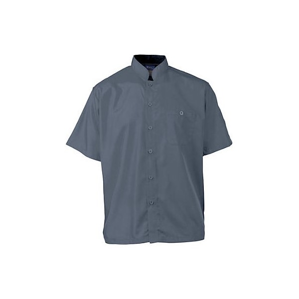 Allpoints Kng 3Xl Actv Chef Shirt Mens Slate/Black Ss - 2126SLBK3XL