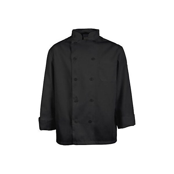 Allpoints Kng 2Xl Mens Chef Coat Black Long Sleeve - 10522XL