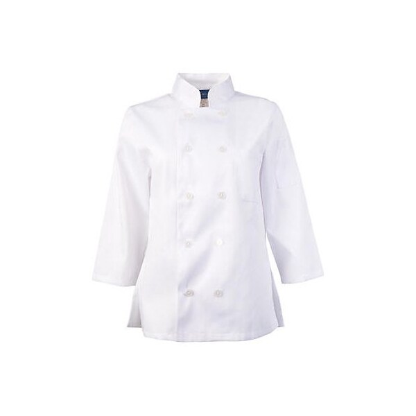 Allpoints Kng Xs Ladies Chef Coat White 3/4 Sleeve - 1871XS