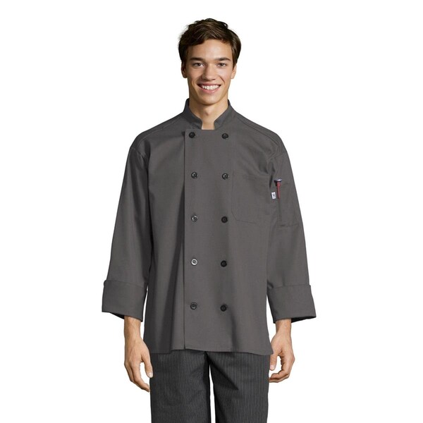 Uncommon Threads Unisex Prodigy Chef Coat, Slate - Size 3XL - 0405P-6407