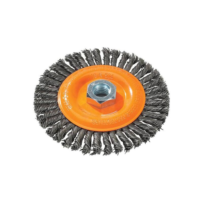 Cepillo para cordones con alambre retorcido 5/8 in. - 11 in. Arbor de WALTER SURFACE TECHNOLOGIES 5 in. - 13K504