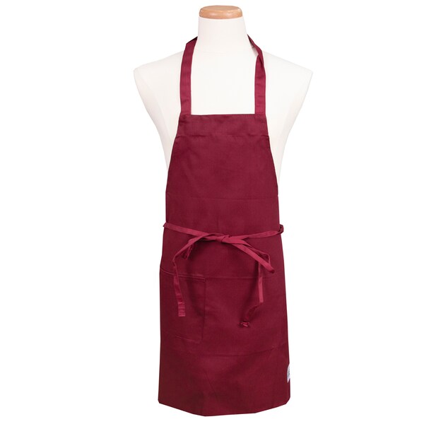 Chef Revival Full Length Bib Apron - Burgundy - 601BAC-BG