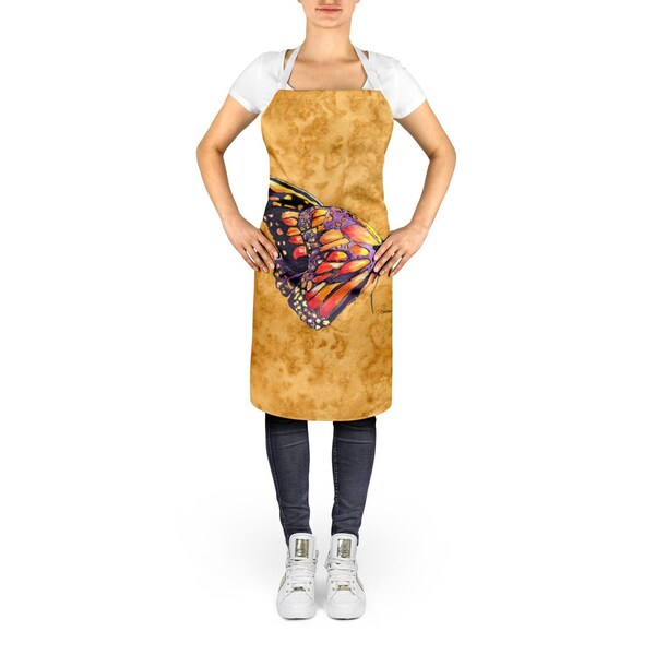 Carolines Treasures 27 H x 31 W in. Butterfly on Gold Apron - 8858APRON