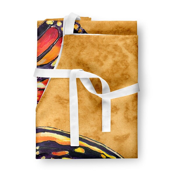 Carolines Treasures 27 H x 31 W in. Butterfly on Gold Apron - 8858APRON