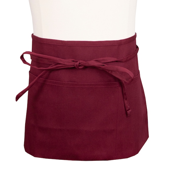 Chef Revival Chef 24/7Front-of-the-House Waist Apron - Burgundy - 605WAFH-BG