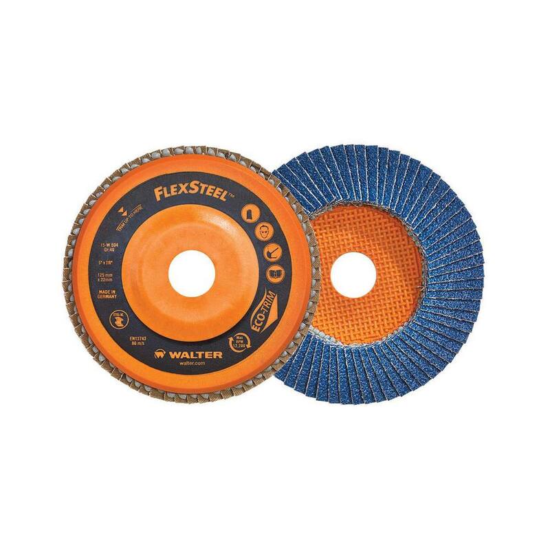 WALTER SURFACE TECHNOLOGIES ALLSTEEL 4.5 in. x 7/8 in. Arbor x GR120 Disco de láminas de alto rendimiento (paquete de 10) - 15W712