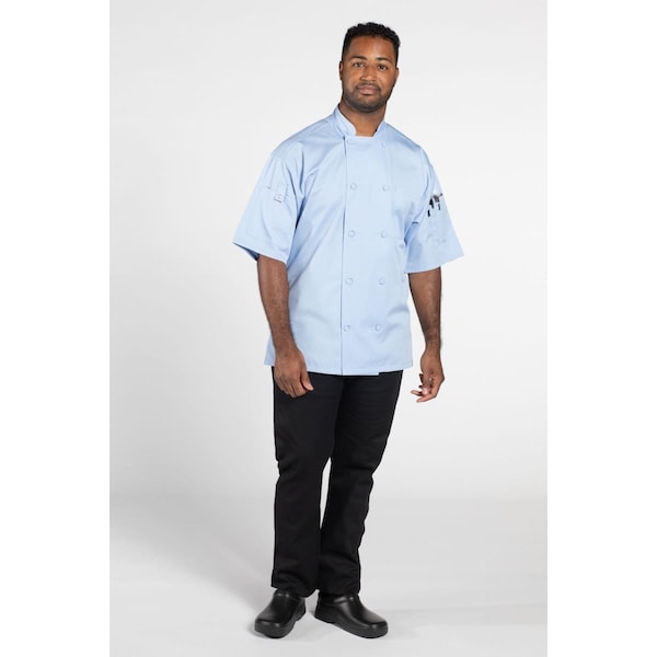 Nathan Caleb Unisex Resilience Chef Coat, Sky Blue - Large - NA2680915