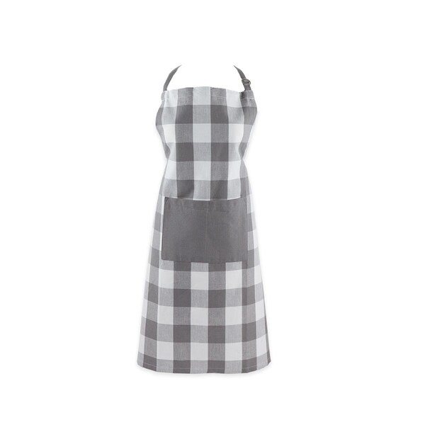 Fastfood Grey & White Buffalo Check Chef Apron - FA2567612