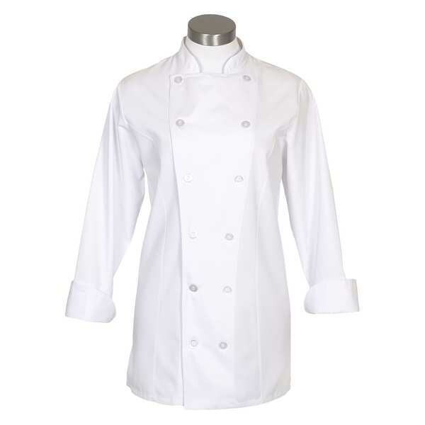Fame (A Delta Plus Group Company) Chef Coat, Womens, White, C30, L/S, XL - 81628