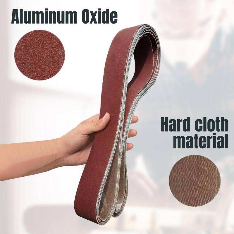 Bandas de Lija de Óxido de Aluminio de Grano 80 de 2 pulgadas x 72 pulgadas (paquete de 10) - 110700