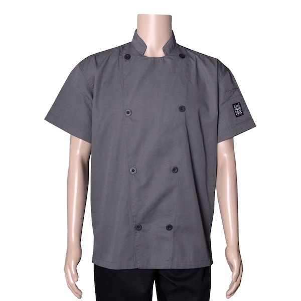 Chef Revival Performance Series Short Sleeve Jacket - Pewter Grey - XL - J205GR-XL