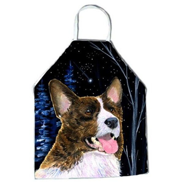 Carolines Treasures Carolines Treasures SS8387APRON Starry Night Corgi Apron - 27 x 31 in. - SS8387APRON