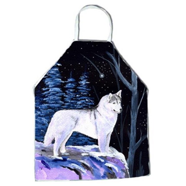 Carolines Treasures Carolines Treasures SS8400APRON Starry Night Siberian Husky Apron - 27 x 31 in. - SS8400APRON