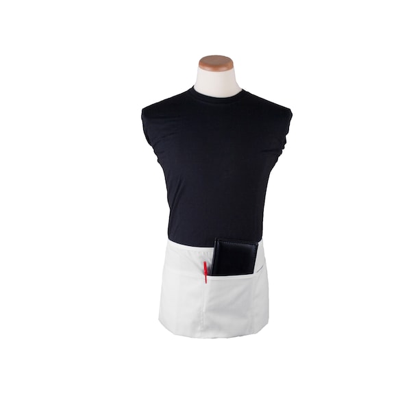 Ritz Chef's LineWaist Apron (3 pockets + pen pocket) 25x11 White - CL3PWACWH-1