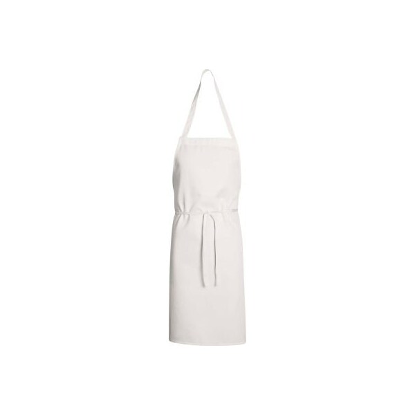 Vf Imagewear Chef Designs 1430WH3033, Unisex Mid Length Bib Apron, White, 30" x 33" - 1430WH3033