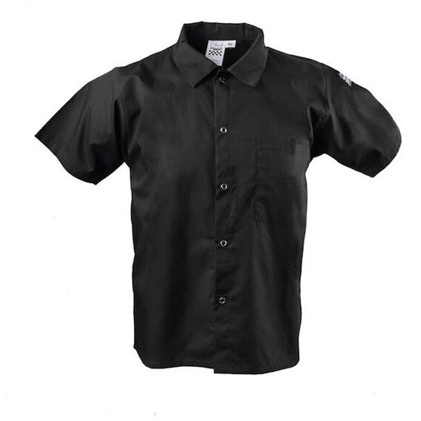Chef Revival Short sleeve Cook Shirt - Black - L - CS006BK-L